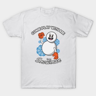 Retro vintage snowman T-Shirt